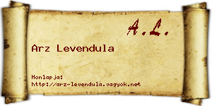 Arz Levendula névjegykártya